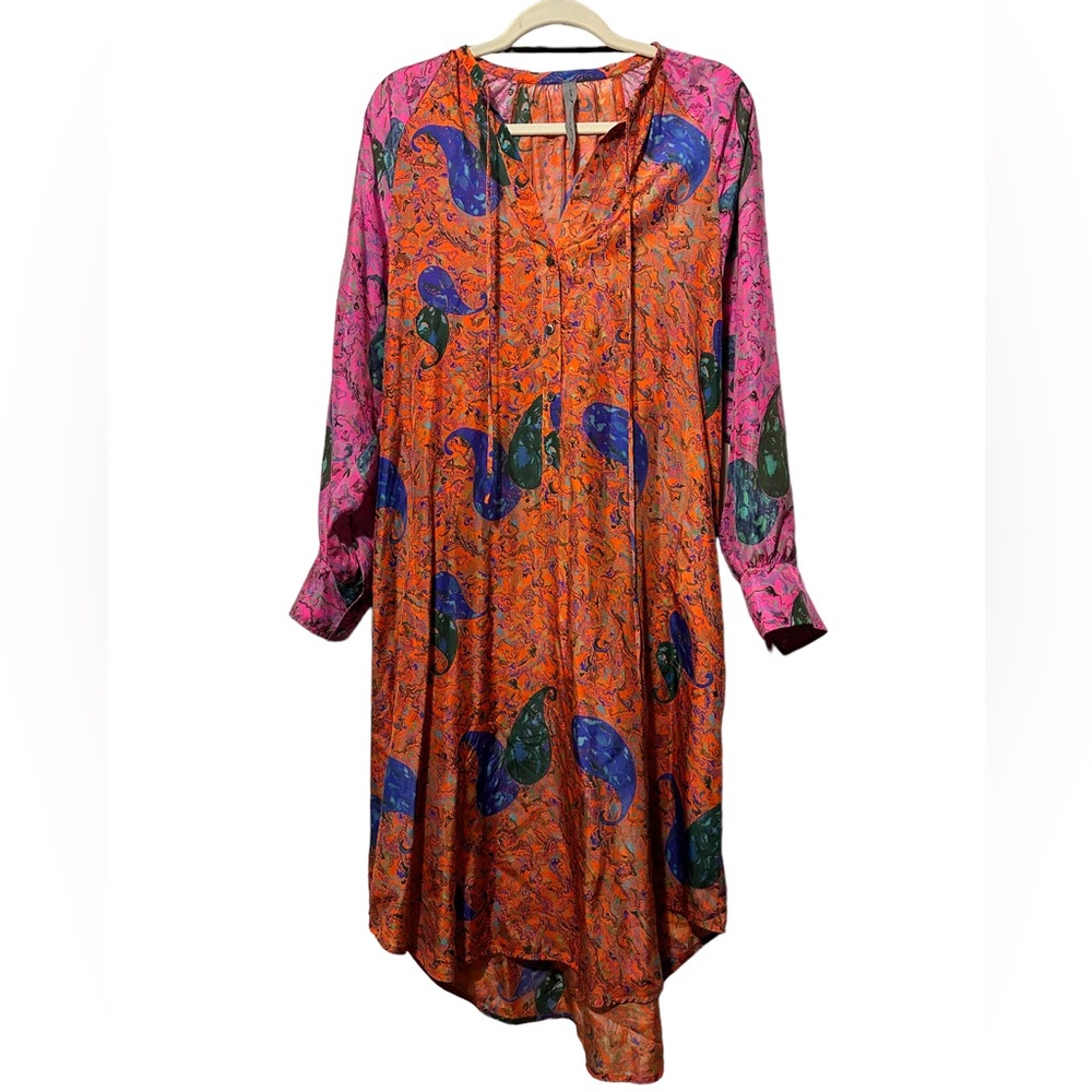 Raquel Allegra Floral Silk Midi Dress